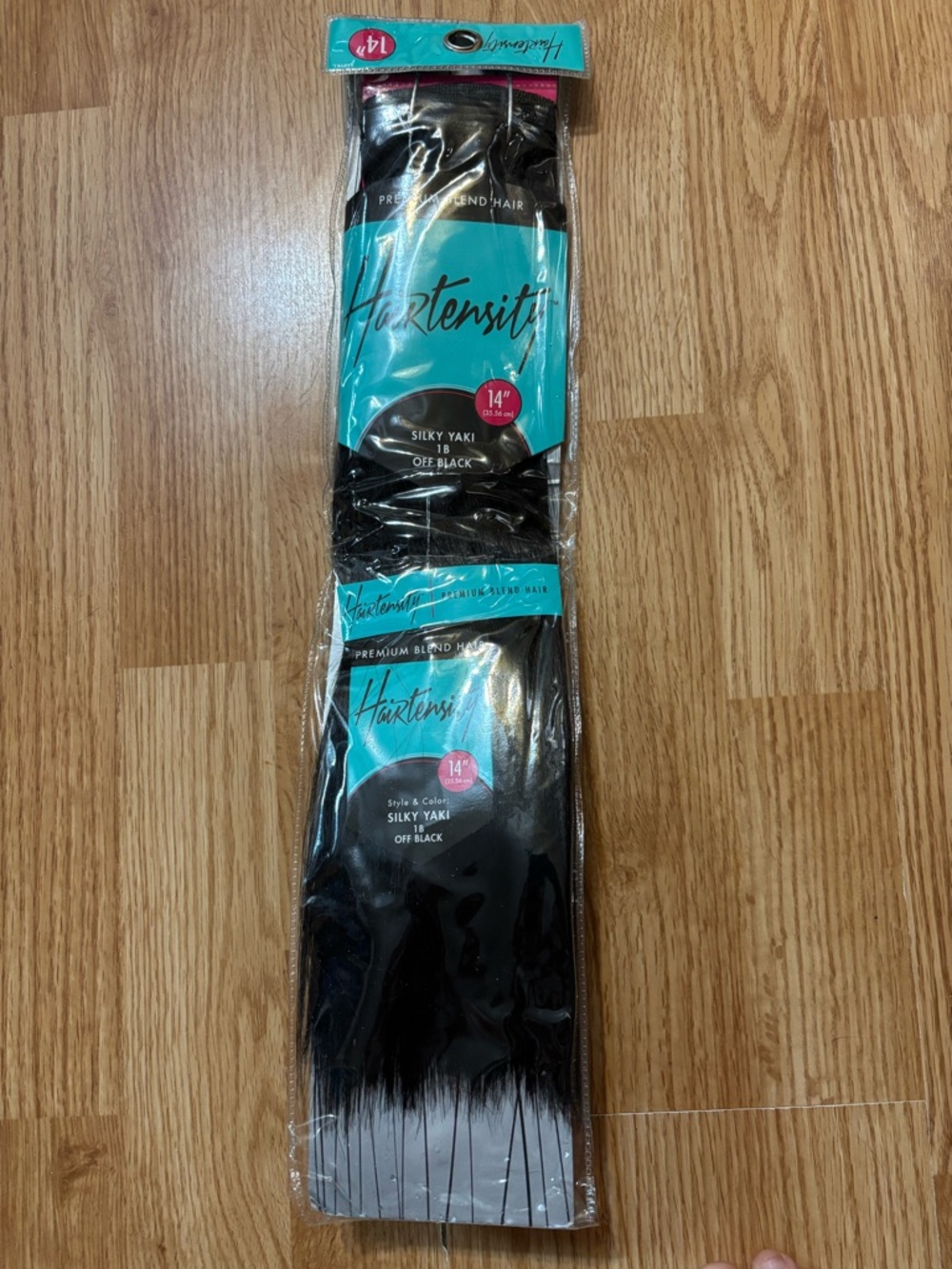 Silky Yaki Hair Weave - Off Black (14")